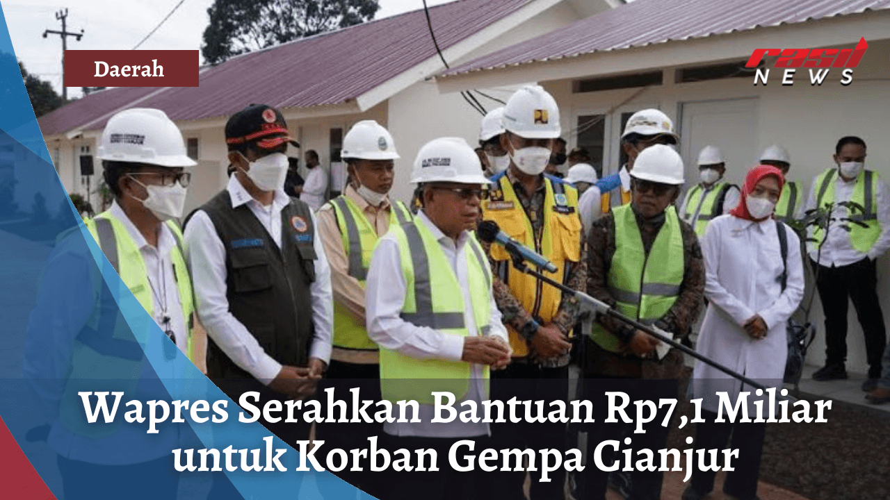 Wapres Serahkan Bantuan Rp7,1 Miliar untuk Korban Gempa Cianjur