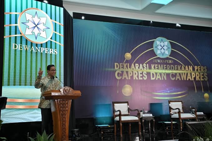 Dihadapan Dewan Pers, Anies Tegaskan Akan Jaga Demokrasi dan Kebebasan Pers