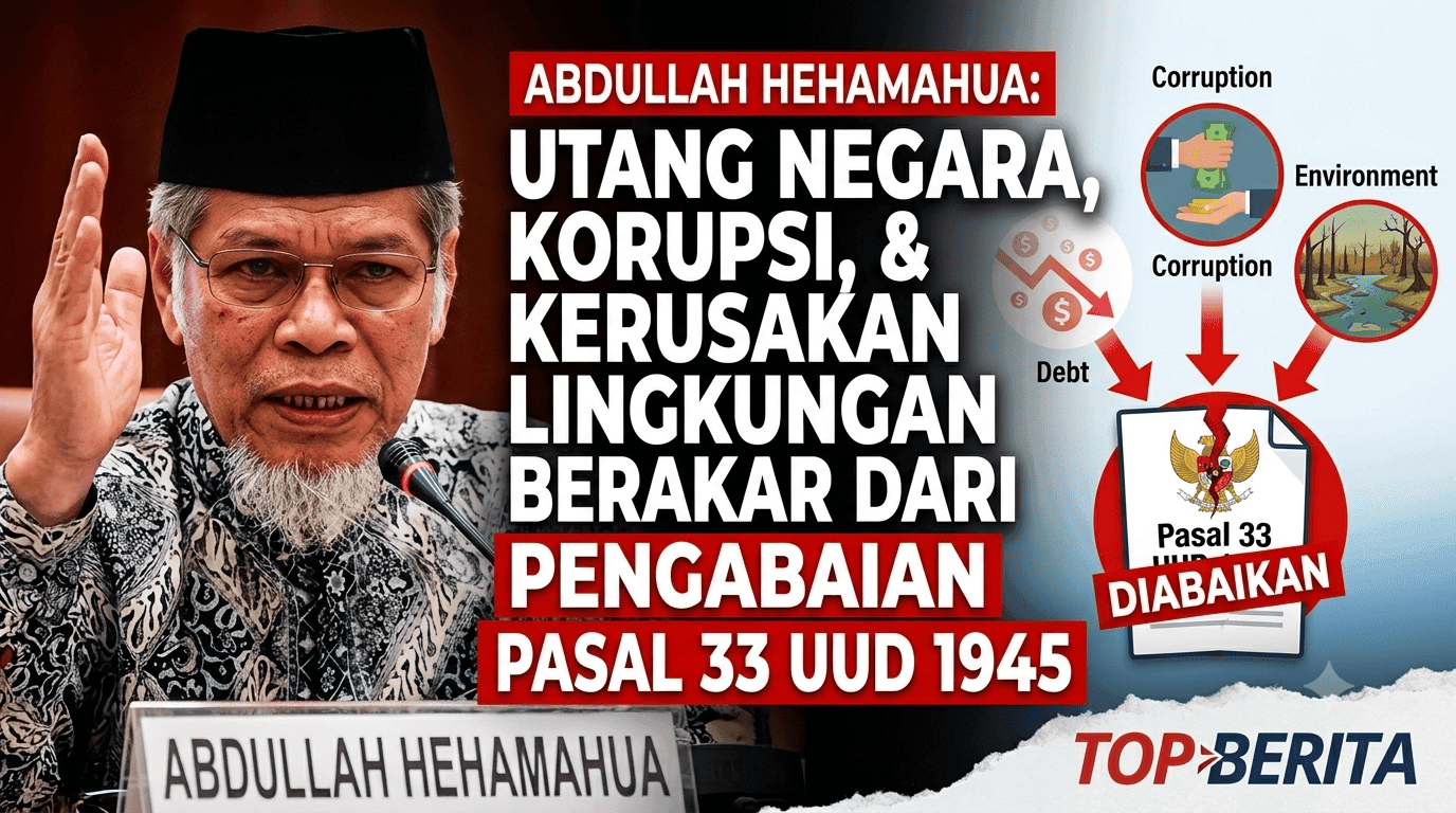 Utang Negara, Korupsi, dan Kerusakan Lingkungan Dinilai Berakar dari Pengabaian Pasal 33 UUD 1945