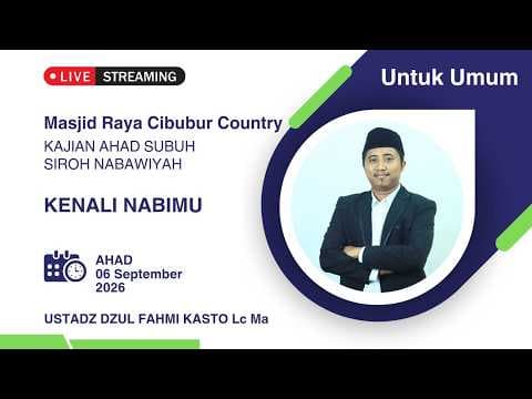 🔴 LIVE | Ustaz Dzul Fahmi Kasto, Lc., MA. || Kajian Sirah Nabawi "Kenali Nabimu"