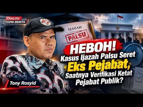 HEBOH KASUS IJAZAH PALSU SERET EKS PEJABAT!!! Tony Rosyid BONGKAR SKANDAL PEJABAT PUBLIK