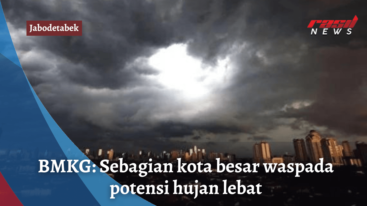 BMKG: Sebagian kota besar waspada potensi hujan lebat