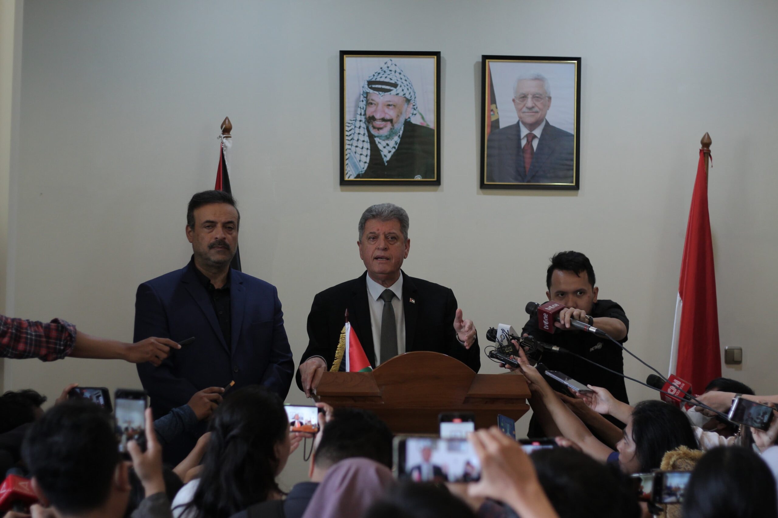 Solidaritas untuk Gaza, Dubes Negara-Negara Arab Berkumpul di Kedubes Palestina