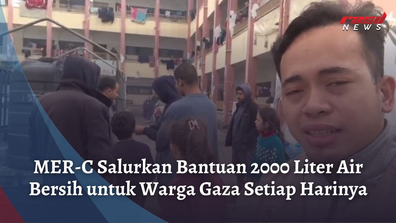 MER-C Salurkan Bantuan 2000 Liter Air Bersih untuk Warga Gaza Setiap Harinya
