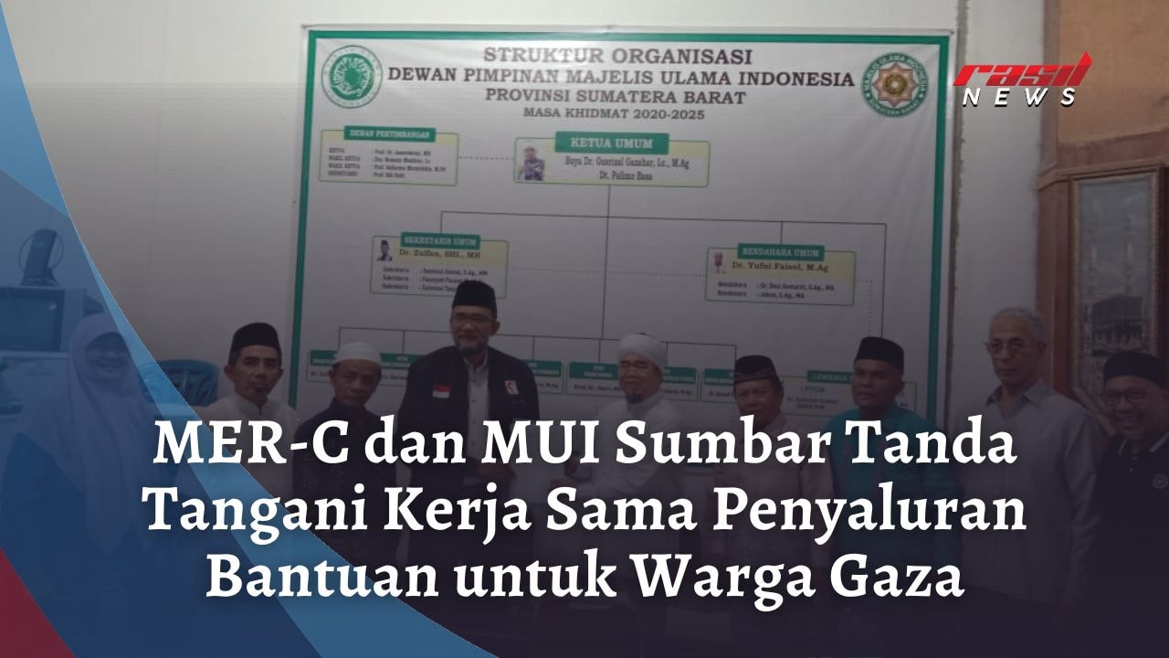 MER-C dan MUI Sumbar Tanda Tangani Kerja Sama Penyaluran Bantuan untuk Warga Gaza