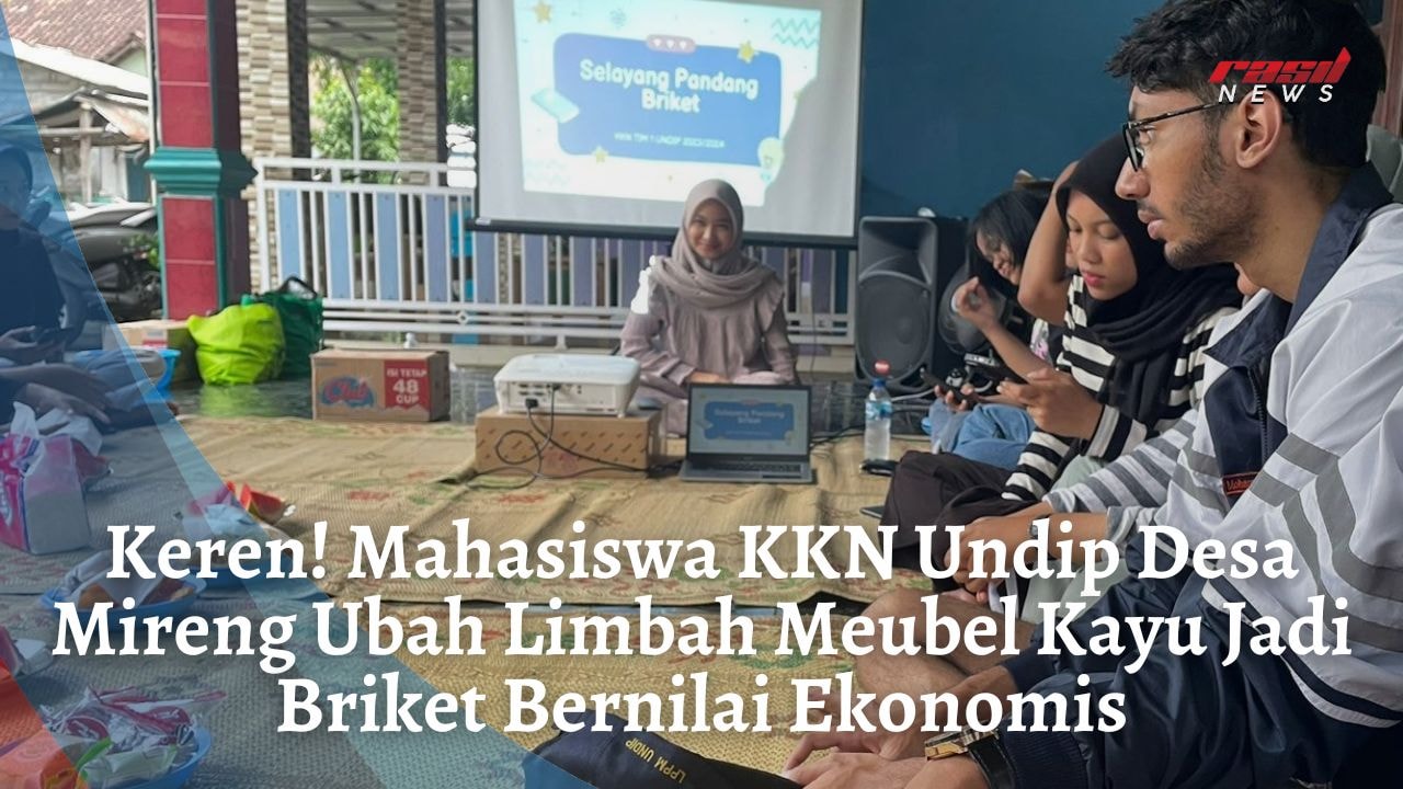 Keren! Mahasiswa KKN Undip Desa Mireng, Klaten Ubah Limbah Meubel Kayu Jadi Briket Bernilai Ekonomis