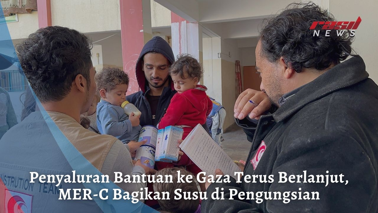 Penyaluran Bantuan ke Gaza Terus Berlanjut, MER-C Bagikan Susu di Pengungsian