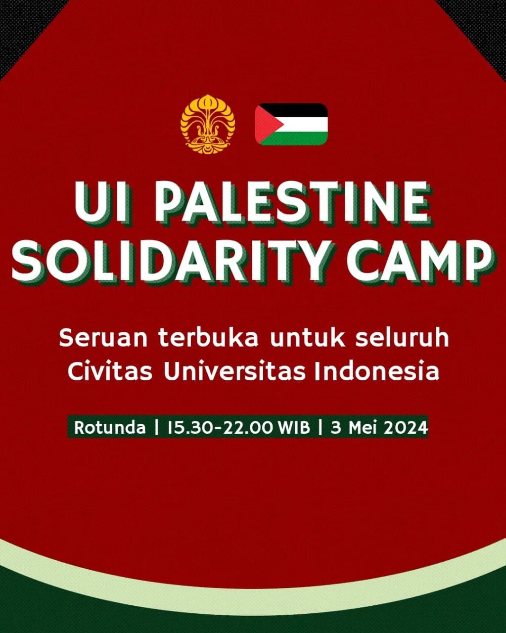 UI Gelar Perkemahan Solidaritas Palestina pada 3 Mei 2024
