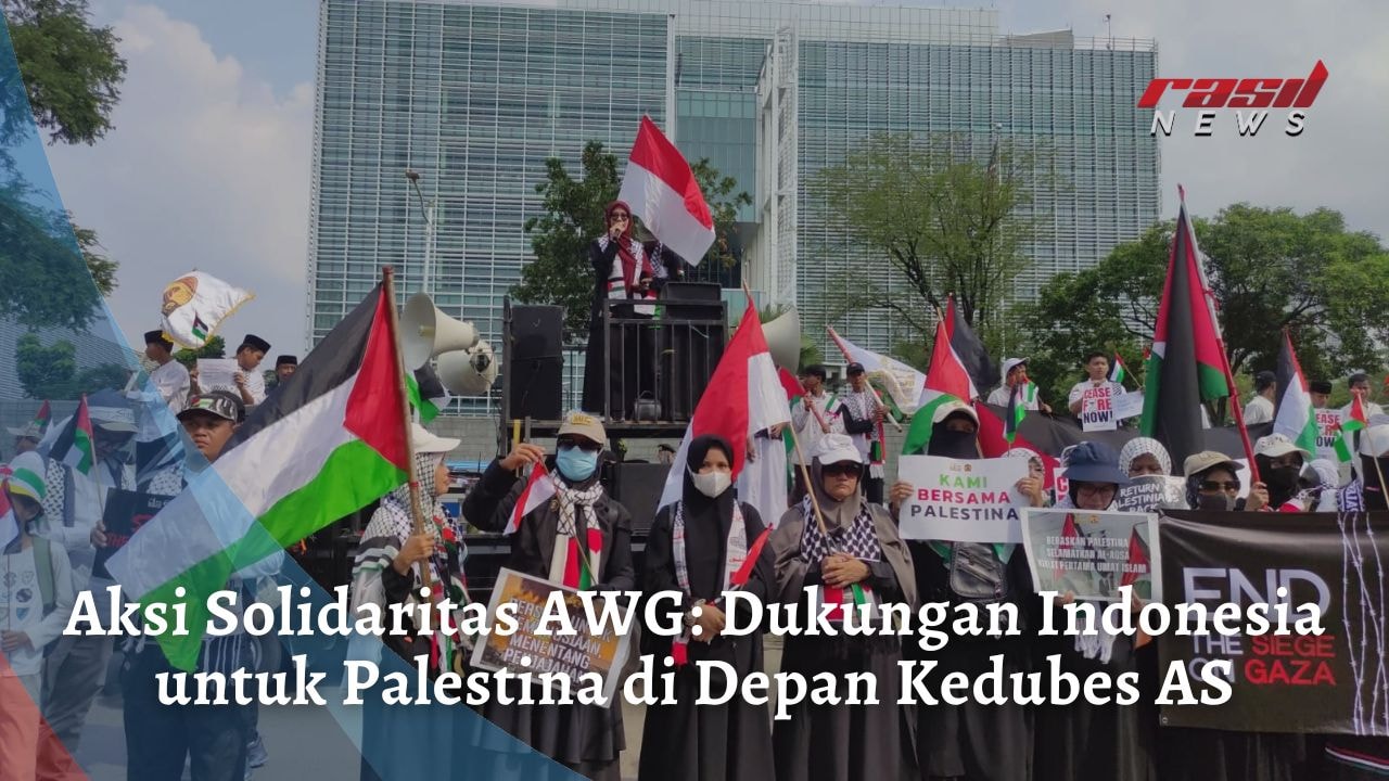 Aksi Solidaritas AWG: Dukungan Indonesia untuk Palestina di Depan Kedubes AS