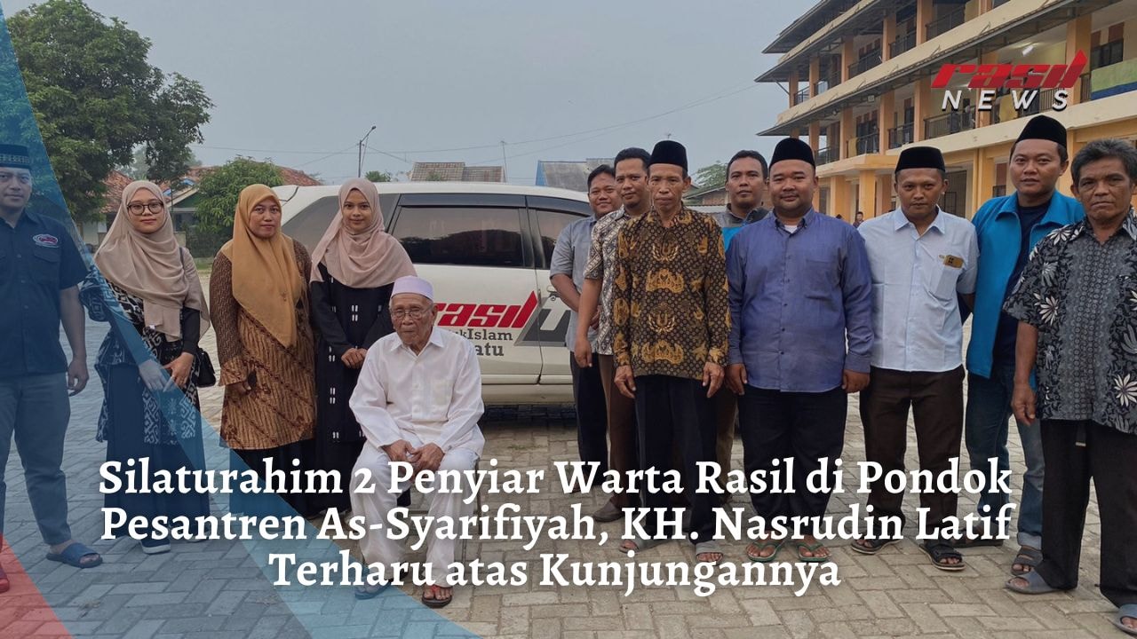 Silaturahim 2 Penyiar Warta Rasil di Pondok Pesantren As-Syarifiyah, KH. Nasrudin Latif Terharu atas Kunjungannya