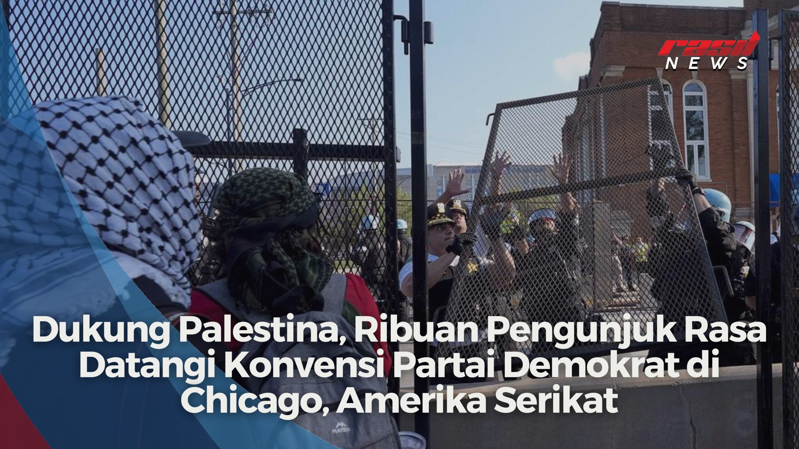 Dukung Palestina, Ribuan Pengunjuk Rasa Datangi Konvensi Partai Demokrat di Chicago, Amerika Serikat