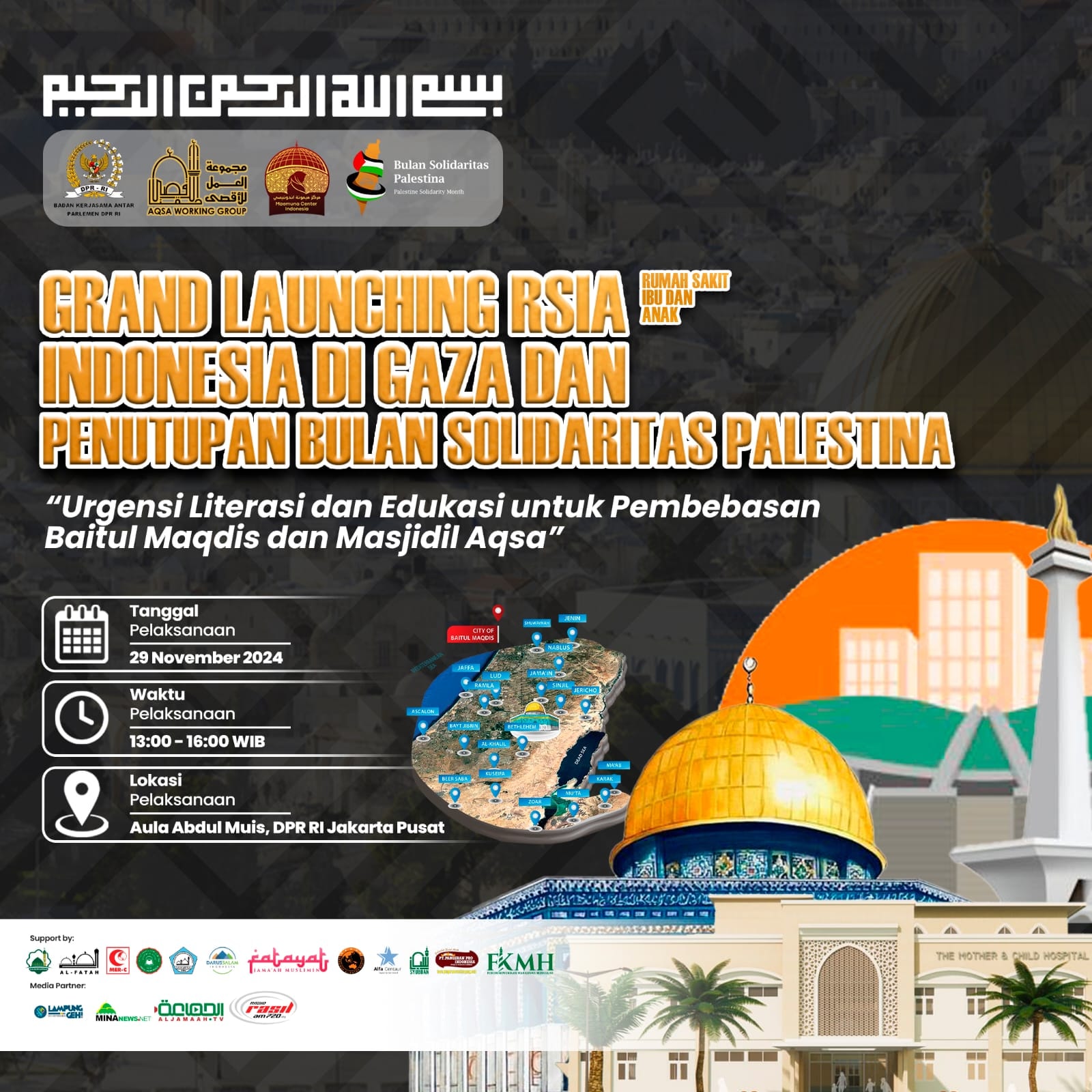 Penutupan BSP, AWG adakan Forum Discusion Group (FGD) dan Grand Launching RSIA Gaza di Gedung DPR – MPR