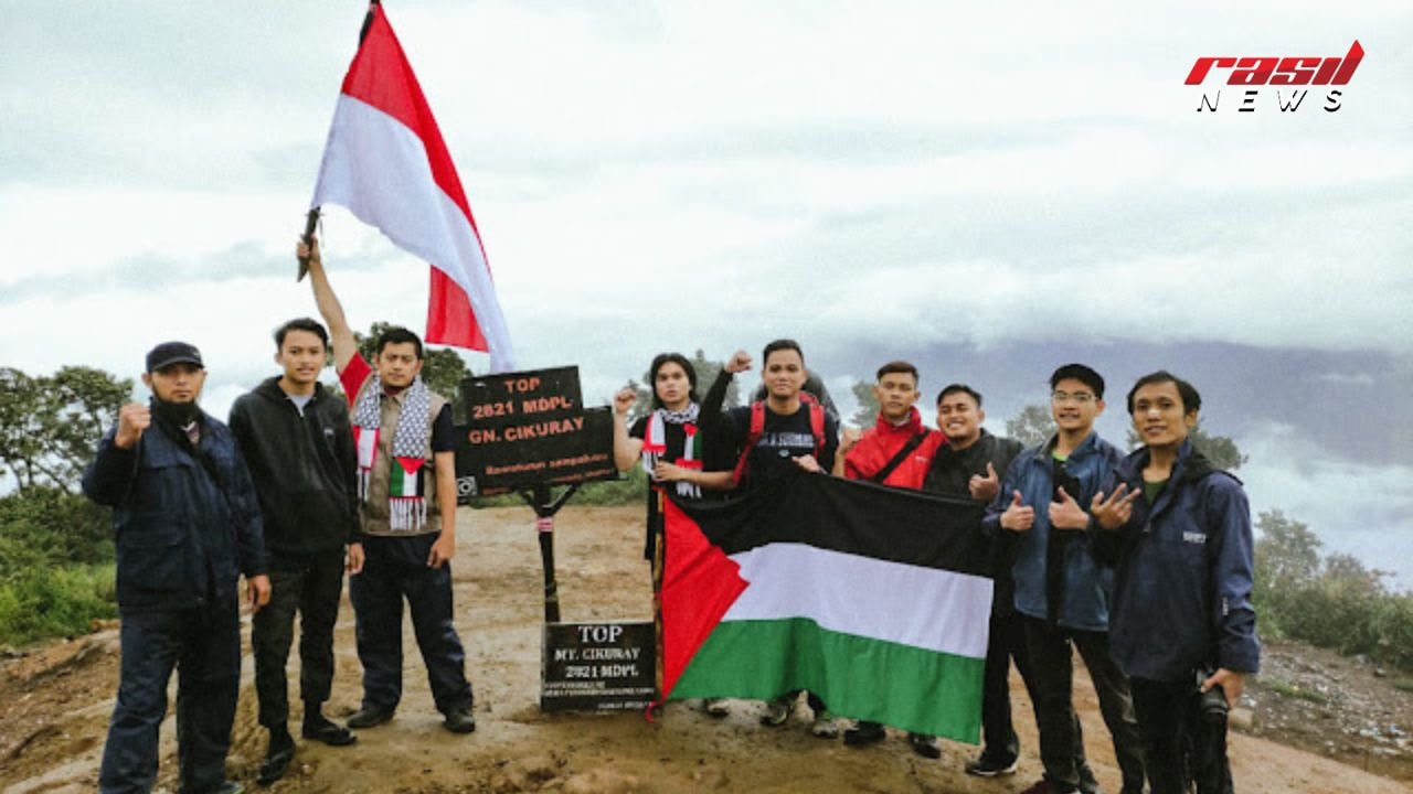 Bulan Solidaritas Palestina (BSP), AWG Lepas Pendaki Gunung Rinjani di Halaman Radio Silaturahim