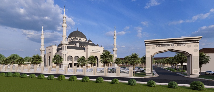 Peletakan Batu Pertama Masjid Besar Ar-Ridho dan Pesantren Al-Hanafiyah di Karawang