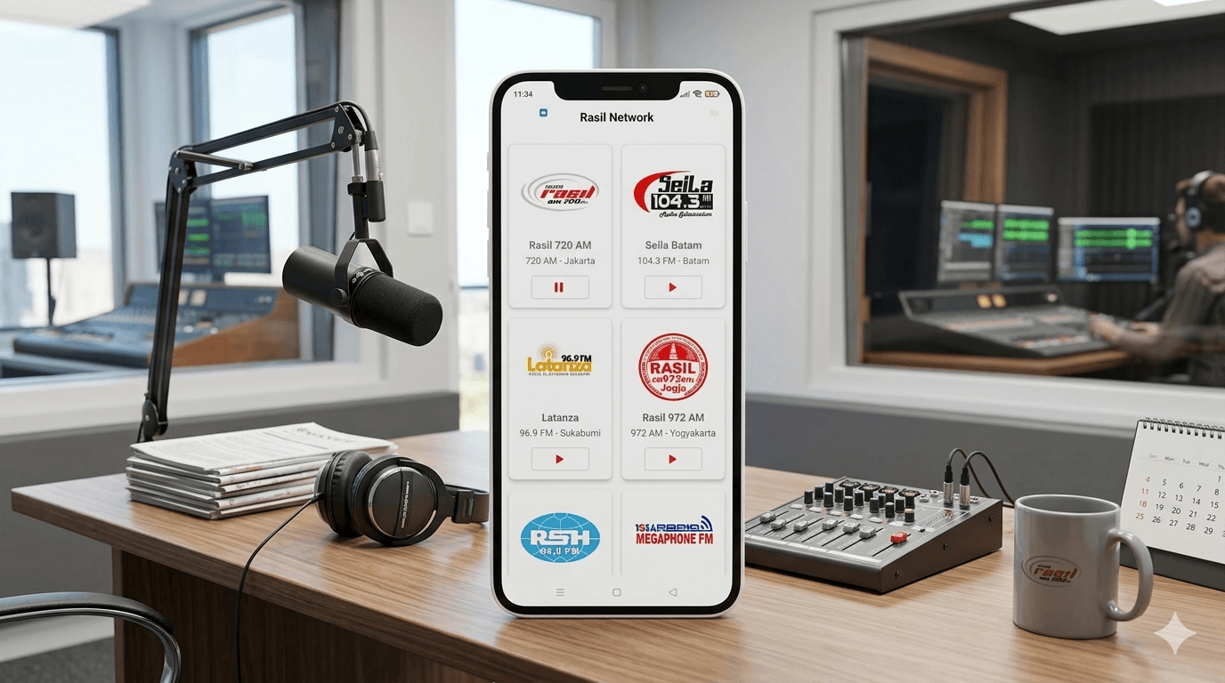 Kini Lebih Mudah, Rasil dan Jaringannya Hadirkan Radio Streaming dalam Satu Aplikasi