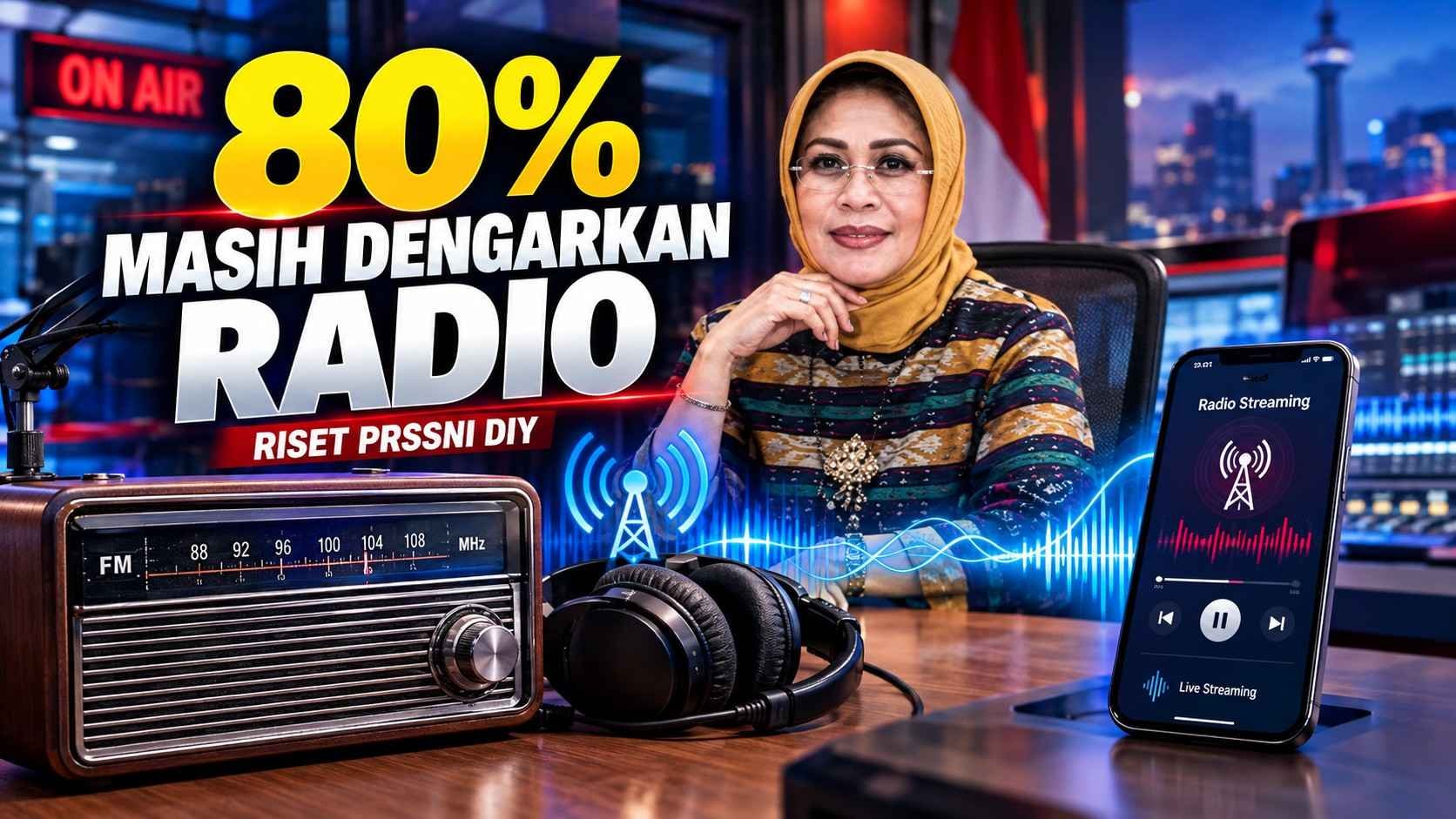 Di Tengah Gempuran Media Digital, Riset PRSSNI DIY: 80 Persen Responden Masih Dengarkan Radio