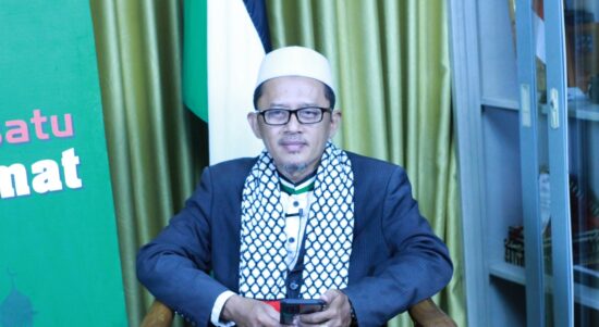 Duta Al Quds, Ali Farhan Tsani saat menjadi pembicara di Forum Silaturahim Duta Al Quds, Sabtu (6/11)