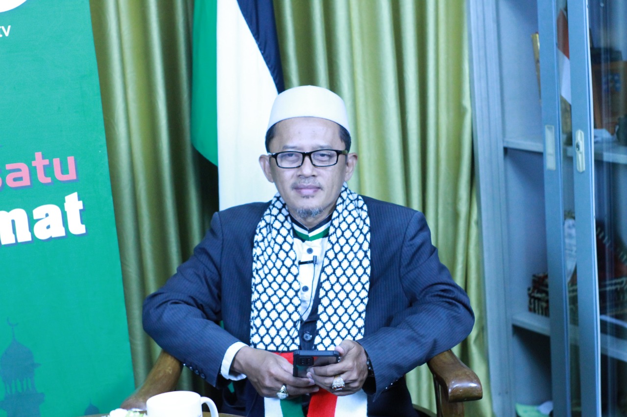 Duta Al Quds, Ali Farhan Tsani saat menjadi pembicara di Forum Silaturahim Duta Al Quds, Sabtu (6/11)