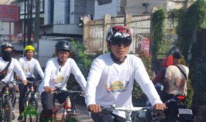 Rombongan pesepeda dari AWG biro Jambi menuju DKI Jakarta dalam rangka kegiatan Bulan Solidaritas Palestina 2022 (dok. AWG & MINAnews.net)
