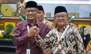Ketua Umum dan Sekretaris Umum PP Muhammadiyah periode 2022-2027: Prof. Dr. K.H. Haedar Nashir, M.Si dan Prof. Dr. Abdul Mu'ti, M.Ed
