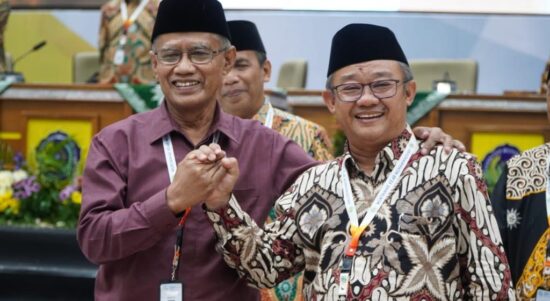 Ketua Umum dan Sekretaris Umum PP Muhammadiyah periode 2022-2027: Prof. Dr. K.H. Haedar Nashir, M.Si dan Prof. Dr. Abdul Mu'ti, M.Ed