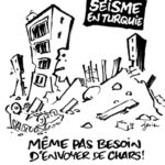 Karikatur Charlie Hebdo menyindir gempa Turki (Twitter/Charlie_Hebdo_)