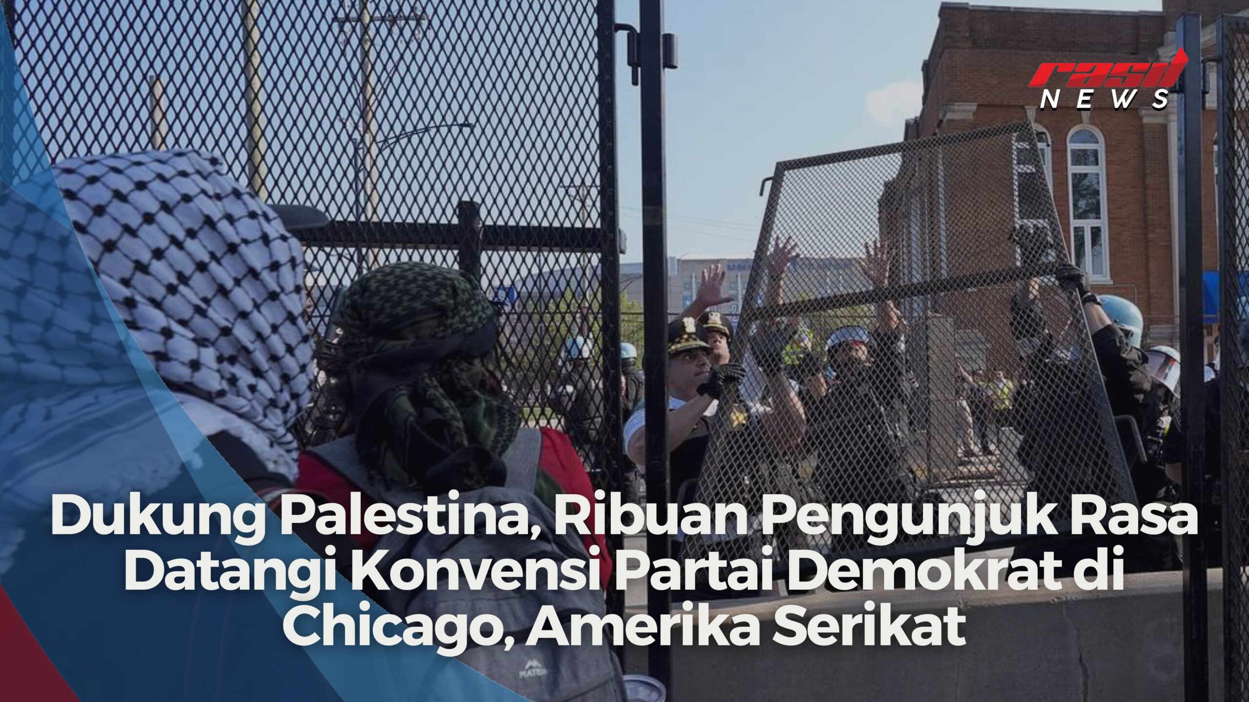 Dukung Palestina, Ribuan Pengunjuk Rasa Datangi Konvensi Partai Demokrat di Chicago, Amerika Serikat